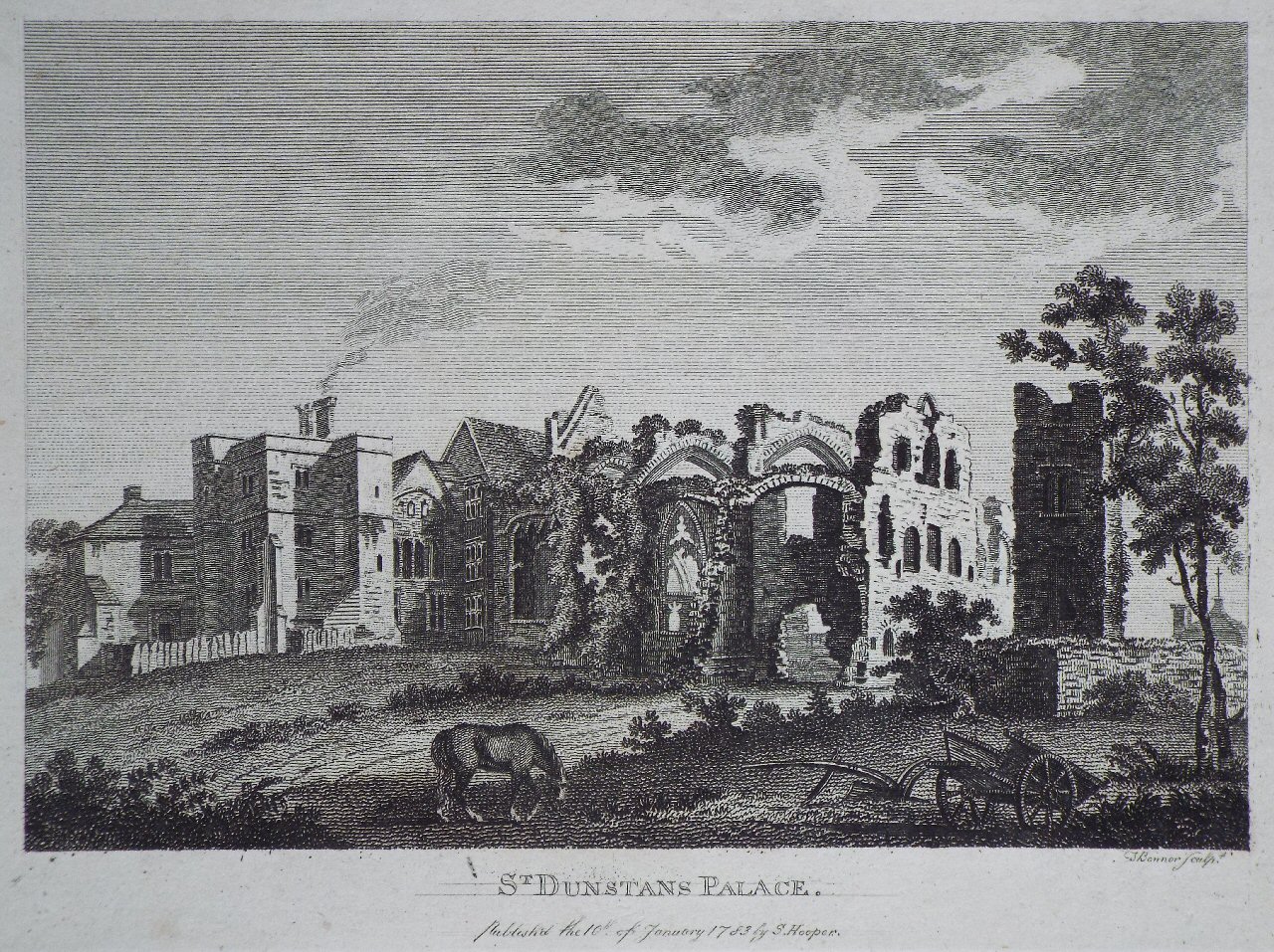 Print - St. Dunstans Palace. - Bonnor